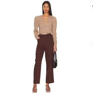 Women’s Brown Twill Cargo Pants